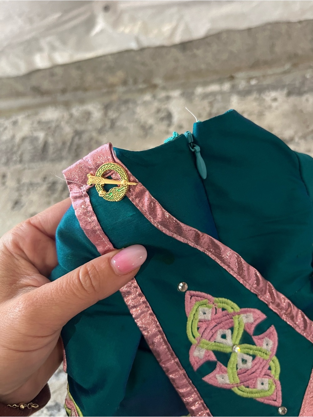 Irish Green Dance Solo Dress for 18" Dolls - Picture 4 of 4